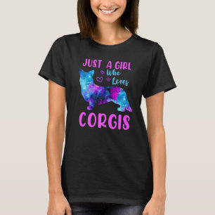 T-shirt Galaxy Corgi Juste Une Fille Mignonne Space Corgi 
