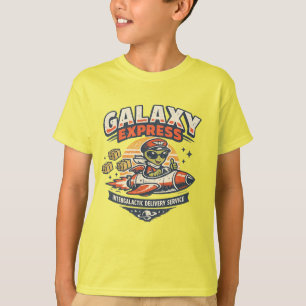 T-shirt Galaxy Express Vintage Alien Rocket Livraison Masc