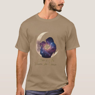 T-shirt Galaxy Mama & Child Silhouette Moon Art