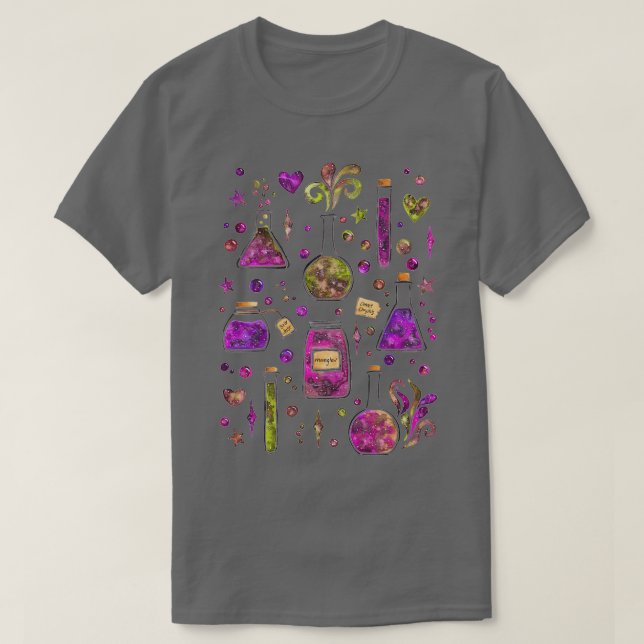 T-shirt Galaxy Potions Magenta Palette (Design devant)