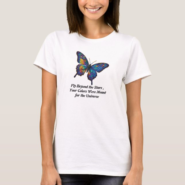 T-shirt Galaxy pour papillon pour femmes (Devant)