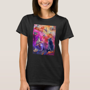 T-shirt Galaxy Space Pizza Chat Dans L'Espace Manger Pizza