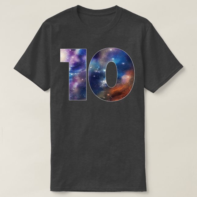 T-shirt Galay 10 Ans 10e Anniversaire Espace Thématique As (Design devant)