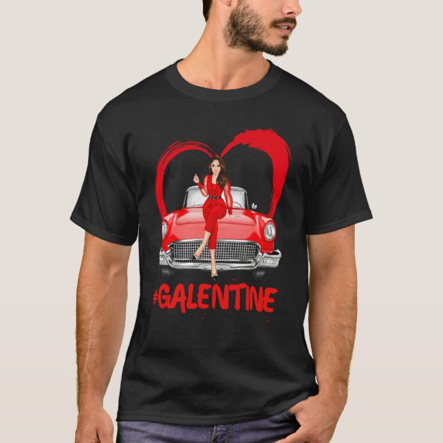 T-shirt Galentine Single Best Bestie Valentines Day Women  (Devant)