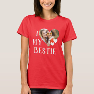 T-shirt Galentines I Love My Bestie Photo personnalisée