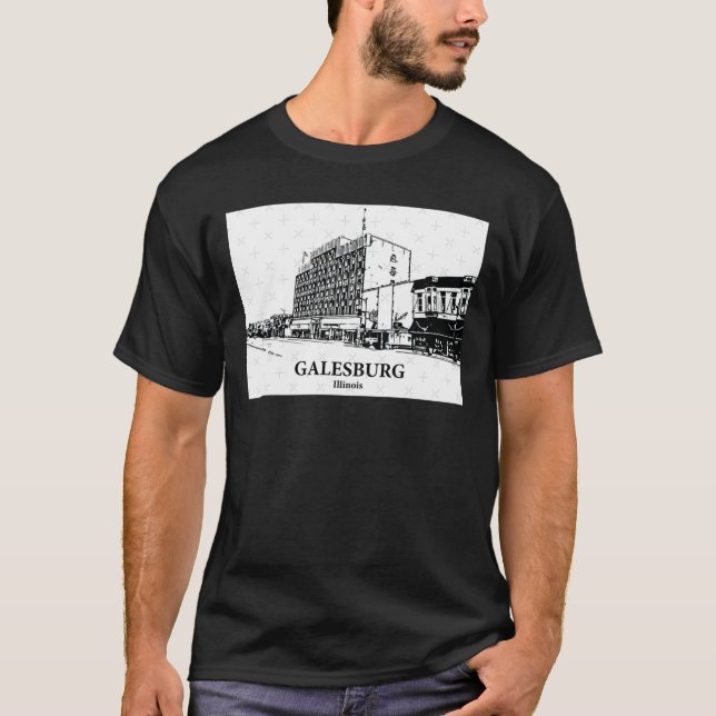 T-shirt Galesburg Illinois surdimensionné (Devant)