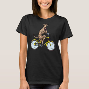 T-shirt Galgo Espanol Chien avec vélo Espagne