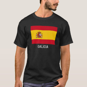 T-shirt Galice Espagne Drapeau Emblem Escudo Bandera Crest
