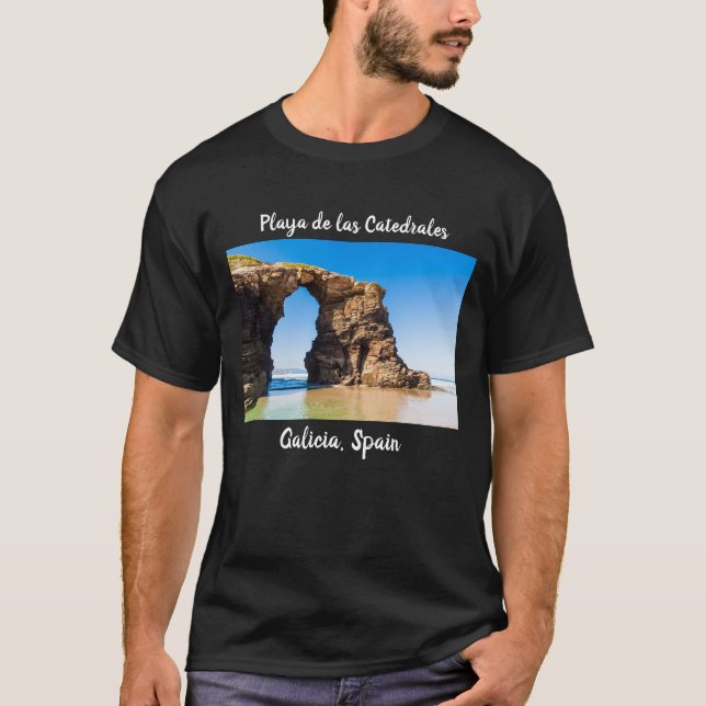 T-shirt Galice, Espagne - Playa de las Catedrales. (Devant)