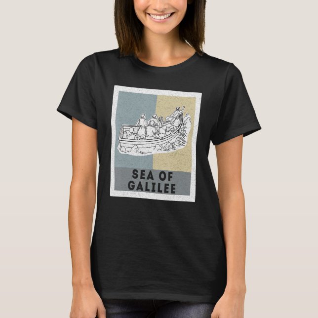 T-shirt Galilee seas storms religious Christians Christian (Devant)