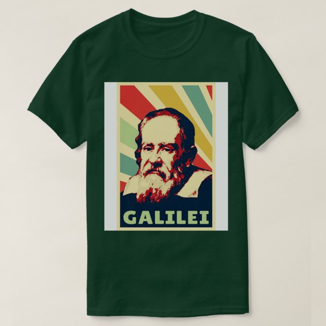 T-shirt Galileo Galilei couleurs Vintages (Design devant)