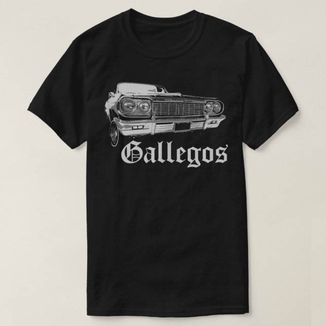 T-shirt Gallegos  Lowrider Cholo Chola Family Gift  (Design devant)