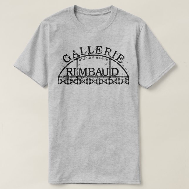T-shirt Gallerie noir orphelin Rimbaud (Design devant)
