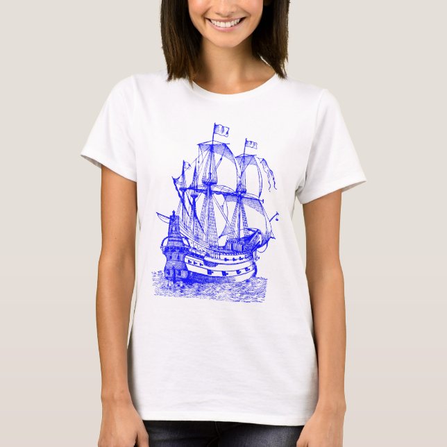 T-shirt Gallion - Bleu (Devant)