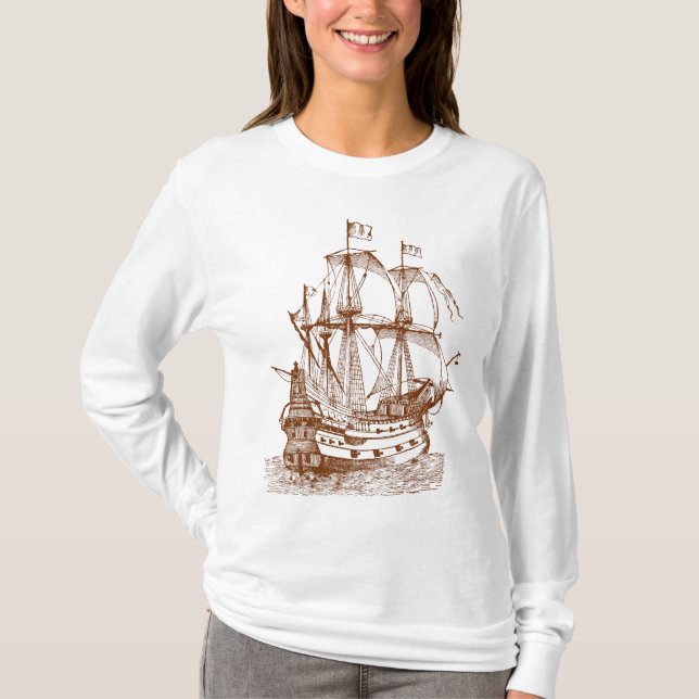 T-shirt Gallion - Noyer (Devant)