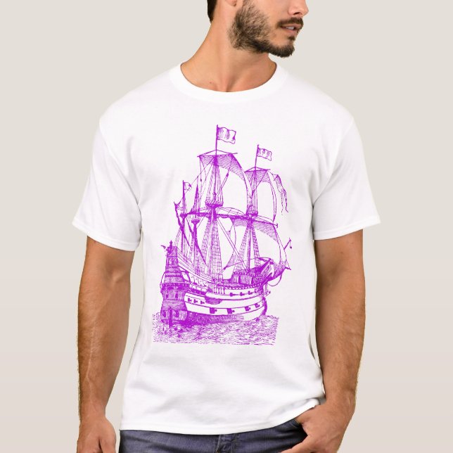 T-shirt Gallion - Violet (Devant)