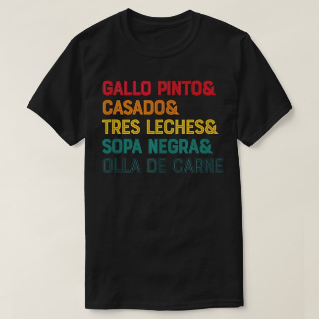 T-shirt Gallo Pinto Costa Rica Iconic Food Costa Rica Fam (Design devant)