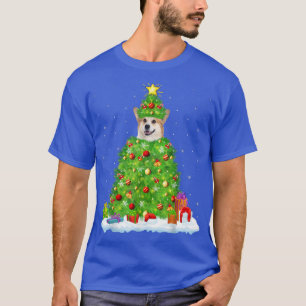 T-shirt Gallois Corgi Xmas Éclairage Arbre Funny Gallois C