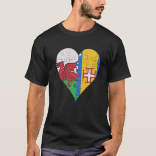 T-shirt Gallois Madeiran Drapeau Coeur
