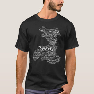 T-shirt Gallois Word Art Map