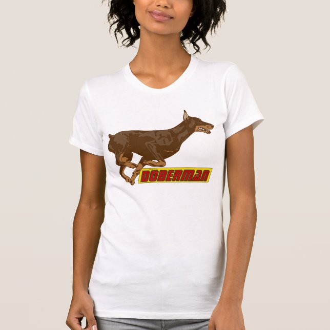 T-shirt Galoper Dobermann-rouge (Devant)