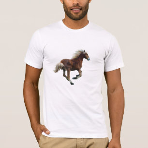 T-shirt Galoping Haflinger Palomino Horse-Lover Tee