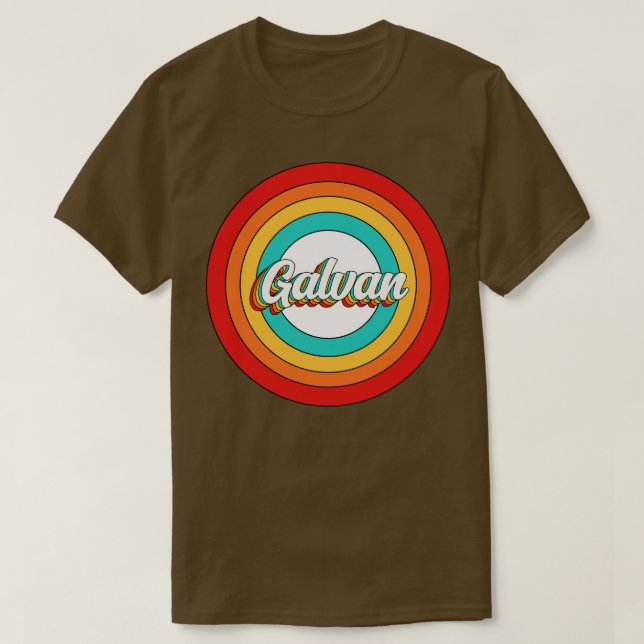 T-shirt Galvan Nom Chemise Vintage Galvan Cercle (Design devant)