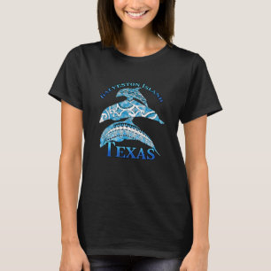 T-shirt Galveston Island Texas Vacances Tribal Dolphins