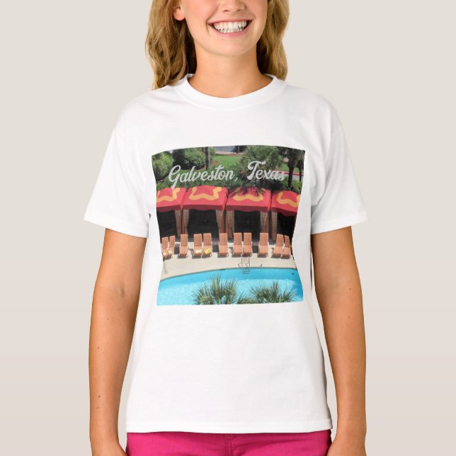 T-shirt Galveston, Texas - San Luis Hotel Sundeck  (Devant)