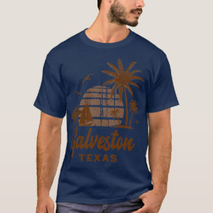 T-shirt Galveston Texas Vintage Sunset