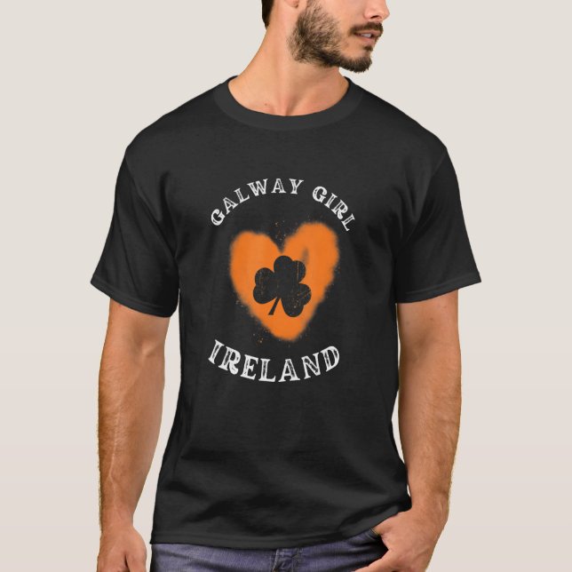 T-shirt GALWAY GIRL Shamrock Gaelic Football and Hurling V (Devant)
