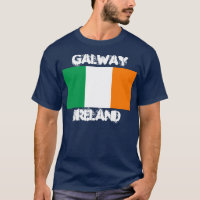Galway, Irlande avec drapeau irlandais