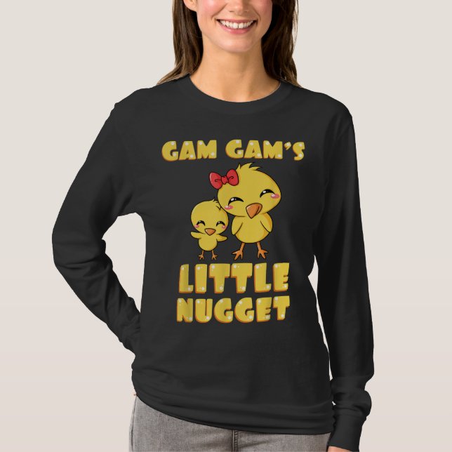 T-shirt Gam Gam's Little Nugget Chicken Lover Grand-mère M (Devant)