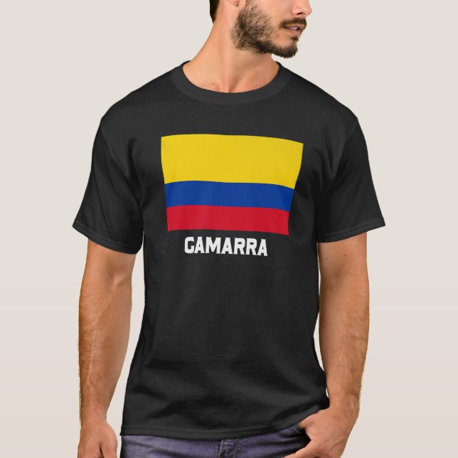 T-shirt Gamarra Colombie Drapeau Emblème Escudo Bandera Cr (Devant)