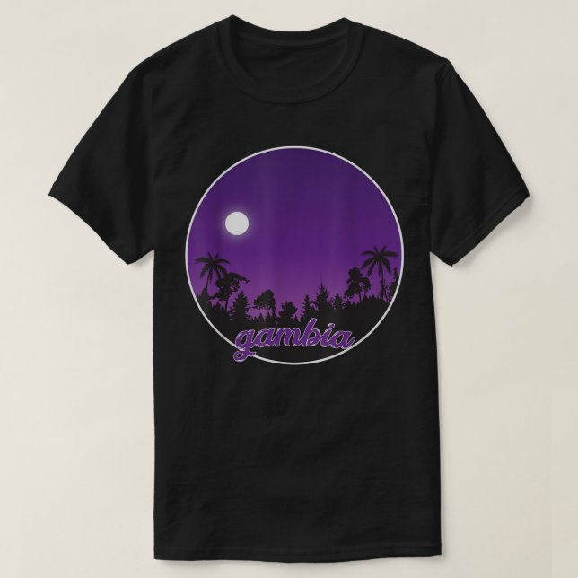 T-shirt gambia De nuit avec Palms (Design devant)