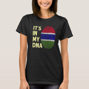 T-shirt Gambie Dans Mon Adn Équipe Gambie Drapeau Gambie 1