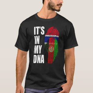 T-shirt Gambie et Afghanistan Mélange Drapeau Adn Patrimoi