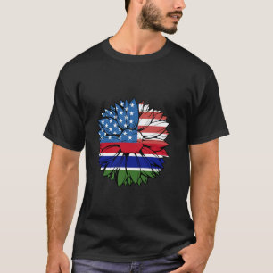 T-shirt Gambie Tournesol Gambie Drapeau Gambian Pride USA