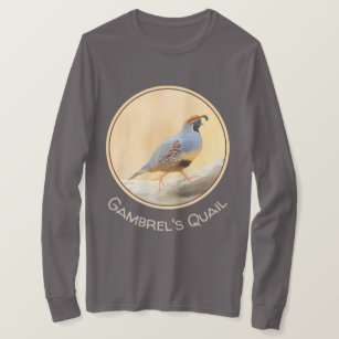 T-shirt Gambrel's Quail Painting Original Bird Art