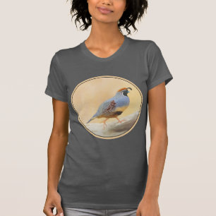 T-shirt Gambrel's Quail Painting Original Bird Art