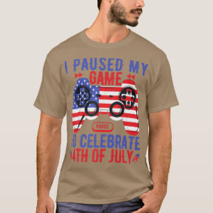 T-shirt Game 4th Of July Gamer American Flag To