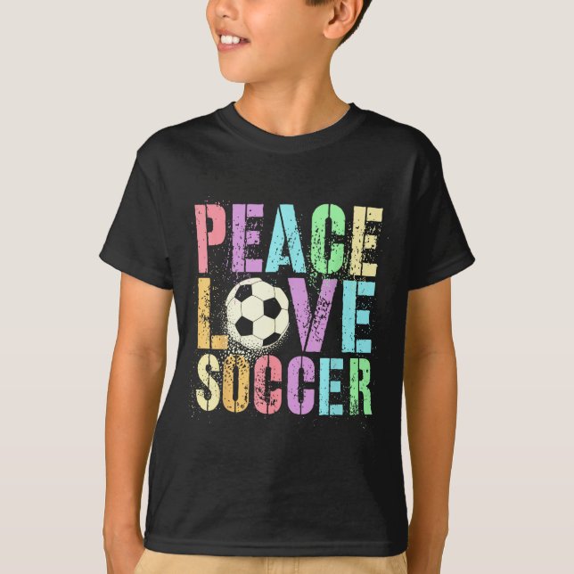 T-shirt Game Club Score Love Cleats Soccer Mom Sassy Peace (Devant)