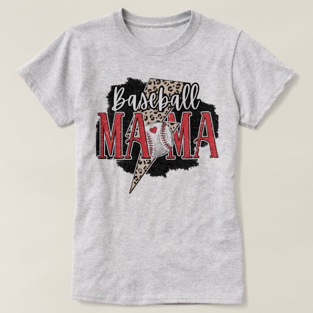 T-shirt Game Day Baseball Mom Tee - Baseball Graphic Tee (Design devant)