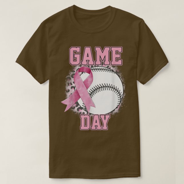 T-shirt Game Day Breast Cancer Awareness Teeball Tackle Ca (Design devant)