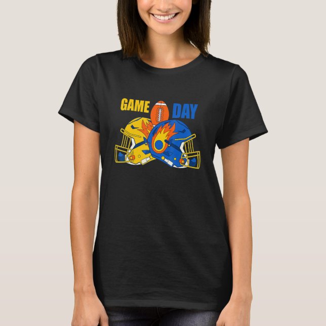 T-shirt Game Day Football  Football  Football Mom Life (Devant)