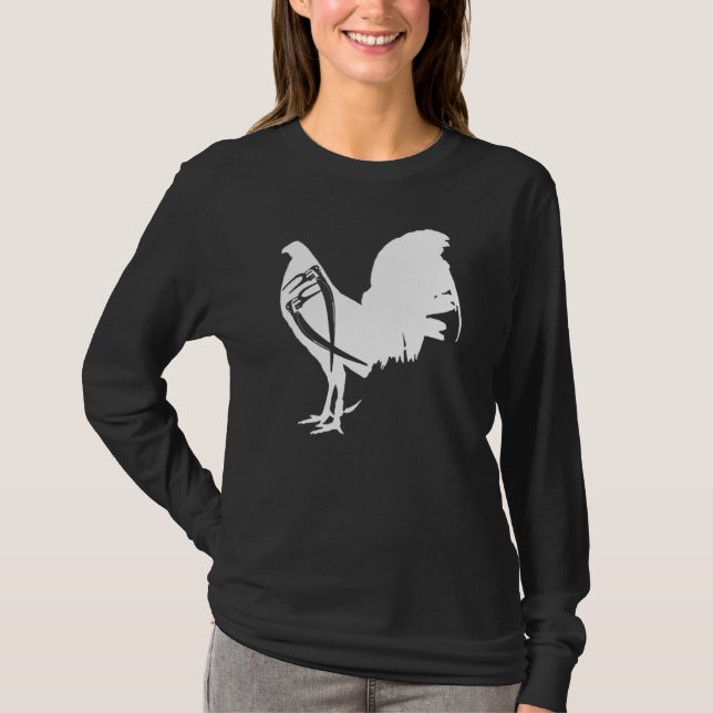 T-shirt Game Fowl Gallegos Rooster Chicken White soy galle (Devant)