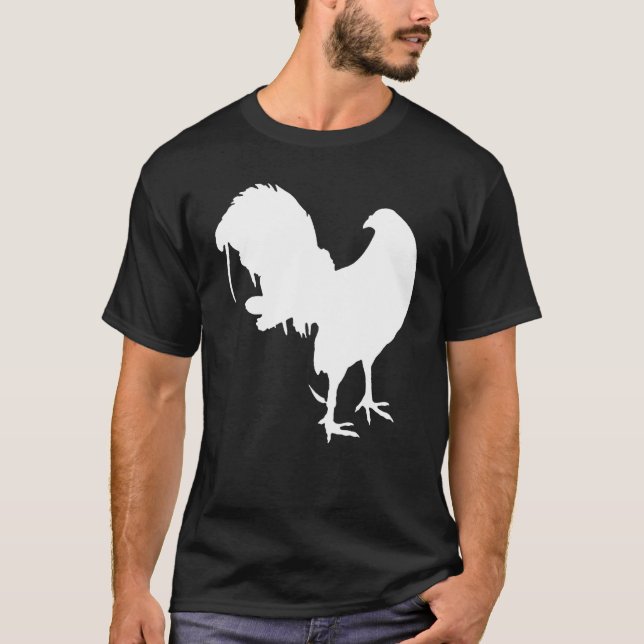 T-shirt Game Fowl Gallegos, Rooster, gamefowl Chicken whit (Devant)