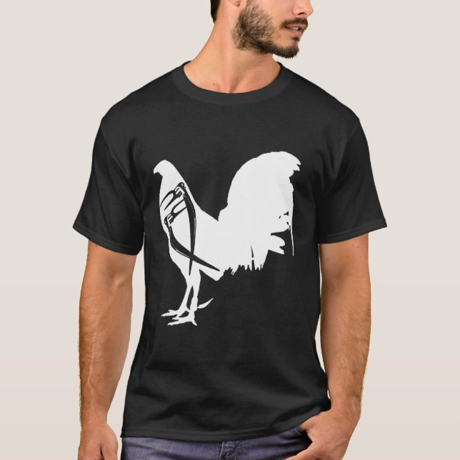 T-shirt Game Fowl Gallegos Rooster Poulet Gallero Blanc B (Devant)