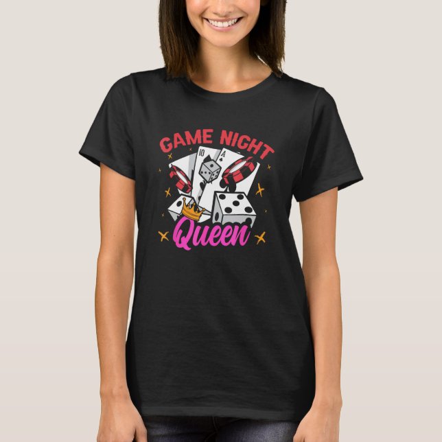 T-shirt Game Night Queen   Adult Board Trivia Game Night H (Devant)