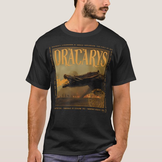 T-shirt Game Of Thrones Dracarys Targaryen Dragon Texte (Devant)
